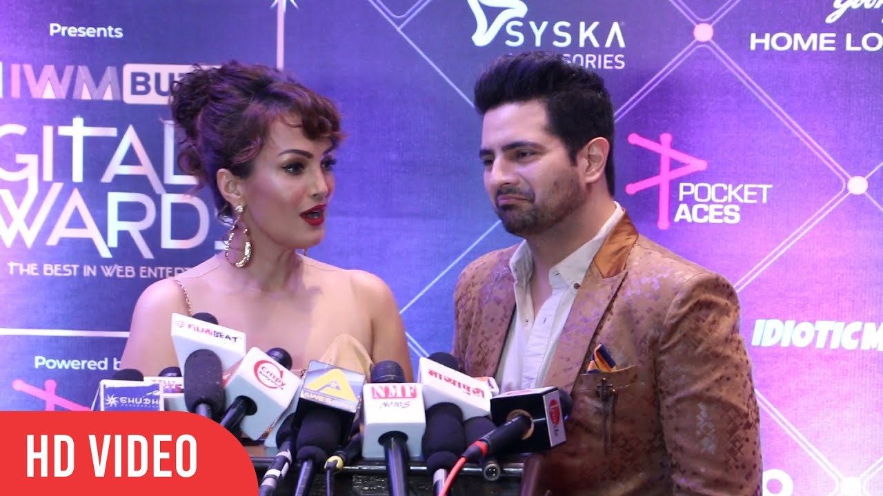 TV ACTOR KARAN MEHRA WITH WIFE NISHA RAWAL AT MTV  IWMBUZZ DIGITAL AWARDS 2019