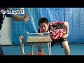 教室の机で真剣に練習した結果　[Desk Ping pong]