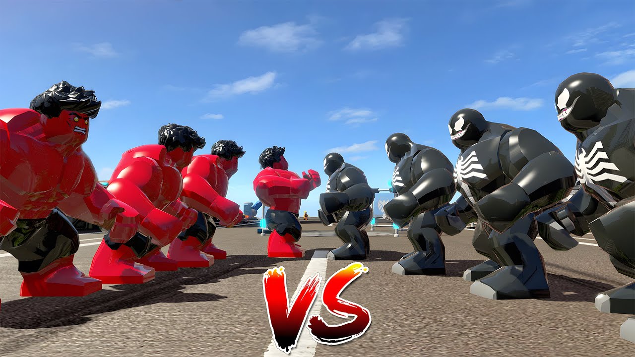 TEAM RED HULK VS TEAM VENOM - EPIC SUPERHEROES BATTLE | LEGO Marvel ...