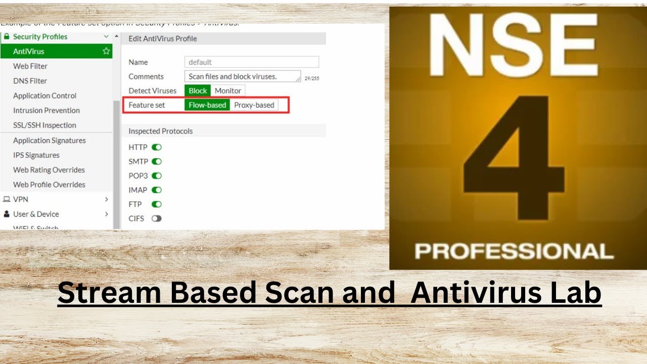 Fortinet Inspection Fortinet NSE 4 Stream Based Inspection And Antivirus LAB - YouTube