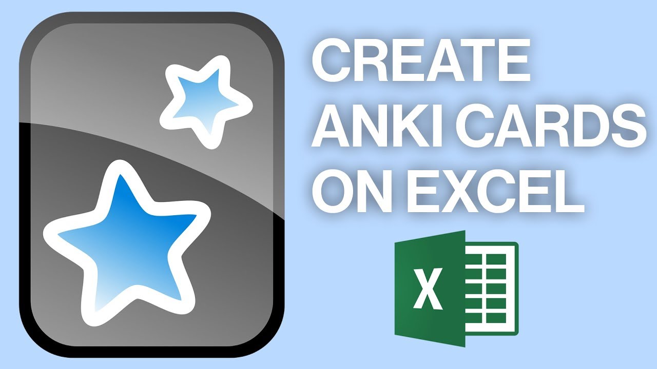 Create Anki Cards Using Excel Youtube