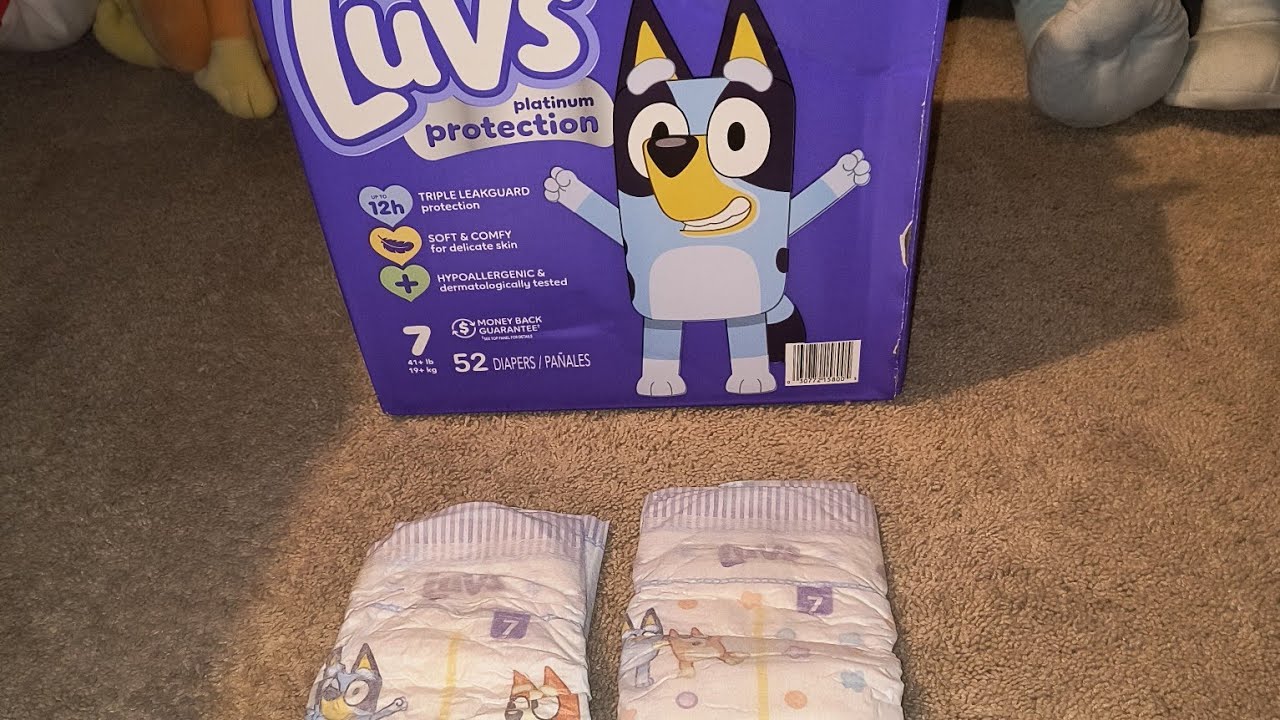 Reviewing The Bluey Luvs Size 7 Bluey Dipper YouTube Reviewing The Bluey Luvs Size 7 Bluey Dipper YouTube