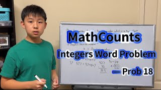 MathCounts Integers Word Problem — Prob 18 Profile