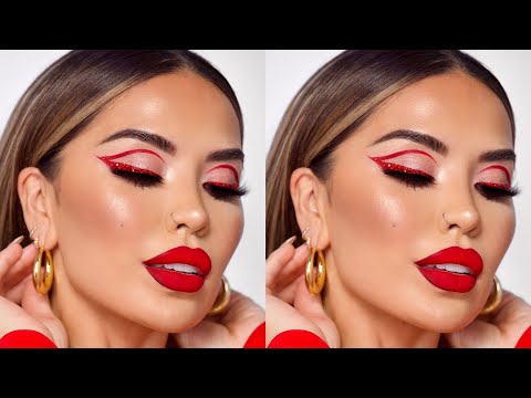 GRAPHIC RED LINER AND LIPS 💋| Iluvsarahii