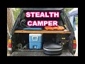 Simple truck camping  stealthy easy diy camper