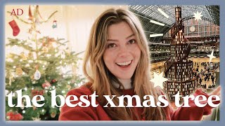 visiting london’s book christmas tree and a cute wrapping haul