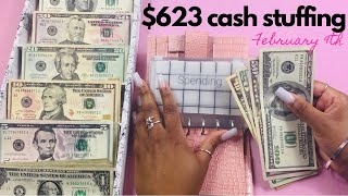 LOW CASH ENVELOPE STUFFING 2024 |Paycheck Cash Stuffing | SAVINGS CHALLENGE STUFFING | Feb. #2