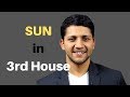 Sun in 3rd House of Vedic Astrology Birth Chart