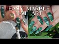 Easy gel marble nail art  beginner friendly marble nails using airbrush  nail art tutorial