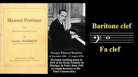 Baritone clef exercises in progressively faster tempos from the Manuel Pratique by Georges Dandelot