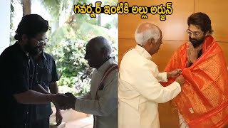 Haryana Governor Bandaru Dattatreya Meets & Congratulates Icon Star Allu Arjun #pushpa