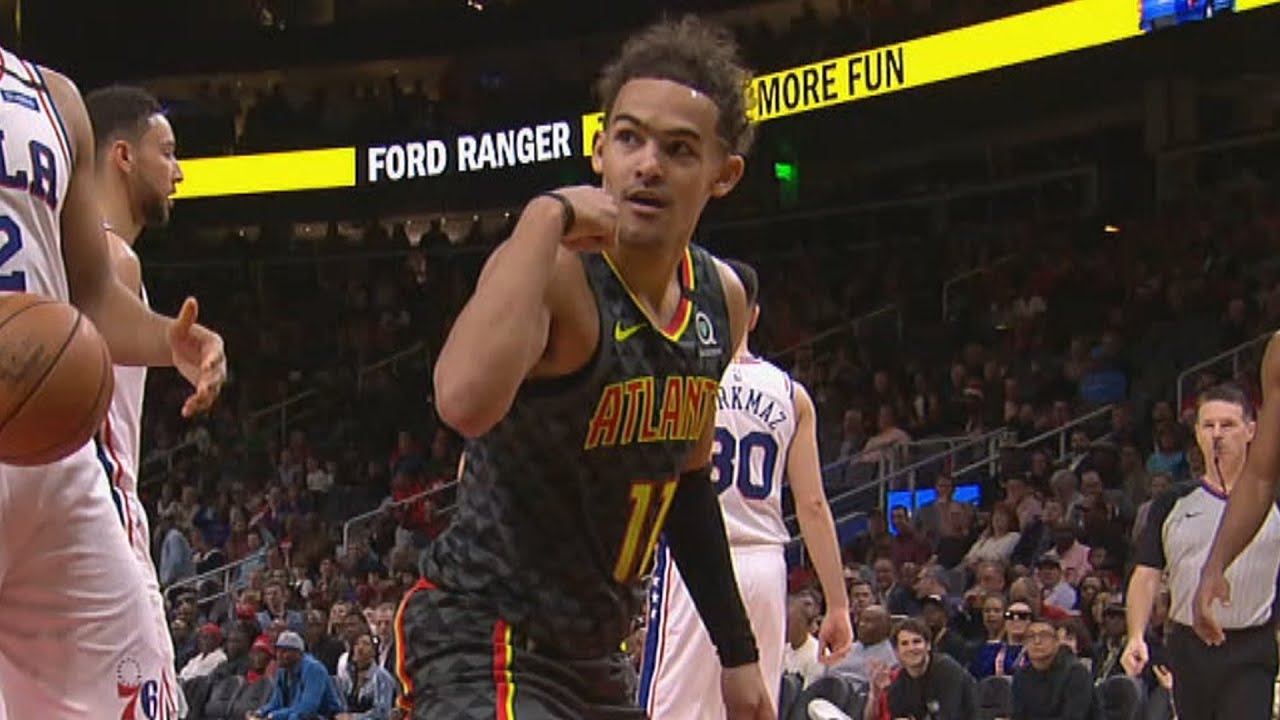 Trae Young Career High 18 Asts 39 Pts vs 76ers! 201920