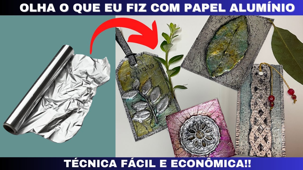 ПОСМОТРИТЕ, ЧТО Я СДЕЛАЛА С АЛЮМИНИЕВОЙ БУМАГОЙ И ЛИСТЬЯМИ!! 3D Декупаж на Металле ✨