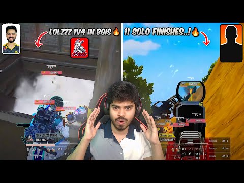 LOLZZZ 1v4 in BGIS 🔥 | 11 SOLO FINISHES BY CJxSarthak97