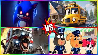 SONIC.EXE Vs PEPPA PIG.EXE Vs SIREN HEAD Vs Thomas Exe - Tiles Hop Edm Rush!
