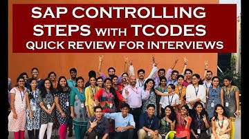 SAP Controlling T Codes & Flow Part 1