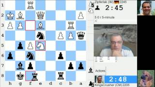 LIVE Blitz #3402 (Speed) Chess Game: Black vs Zipferlak in Caro-Kann: closed (Breyer) variation