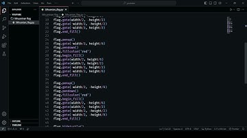 Drawing the Lithuanian flag using python