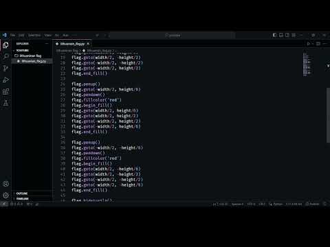 Drawing the Lithuanian flag using python