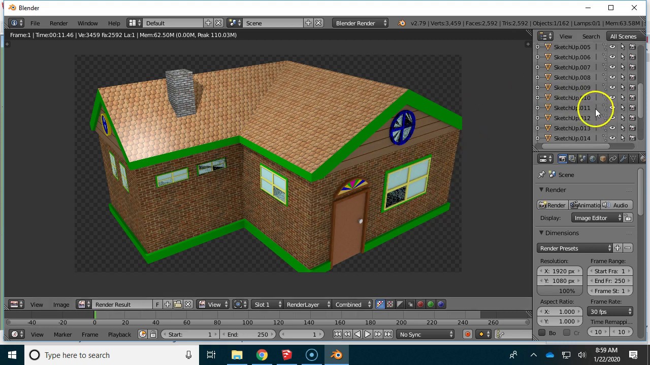 200122 Checking House in Blender RAW YouTube
