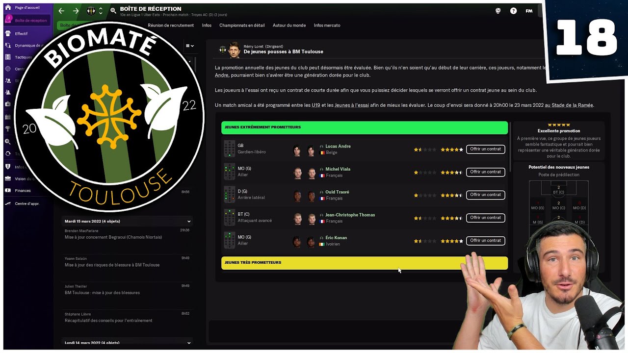 FM22 : INCROYABLES ARRIVES AU CENTRE DE FORMATION !  (Saison 1 Épisode 18)