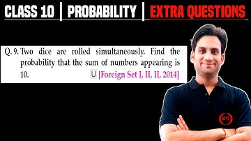 Two dice are rolled simultaneously. Find the probability that the sum of numbers appearing is 10.
