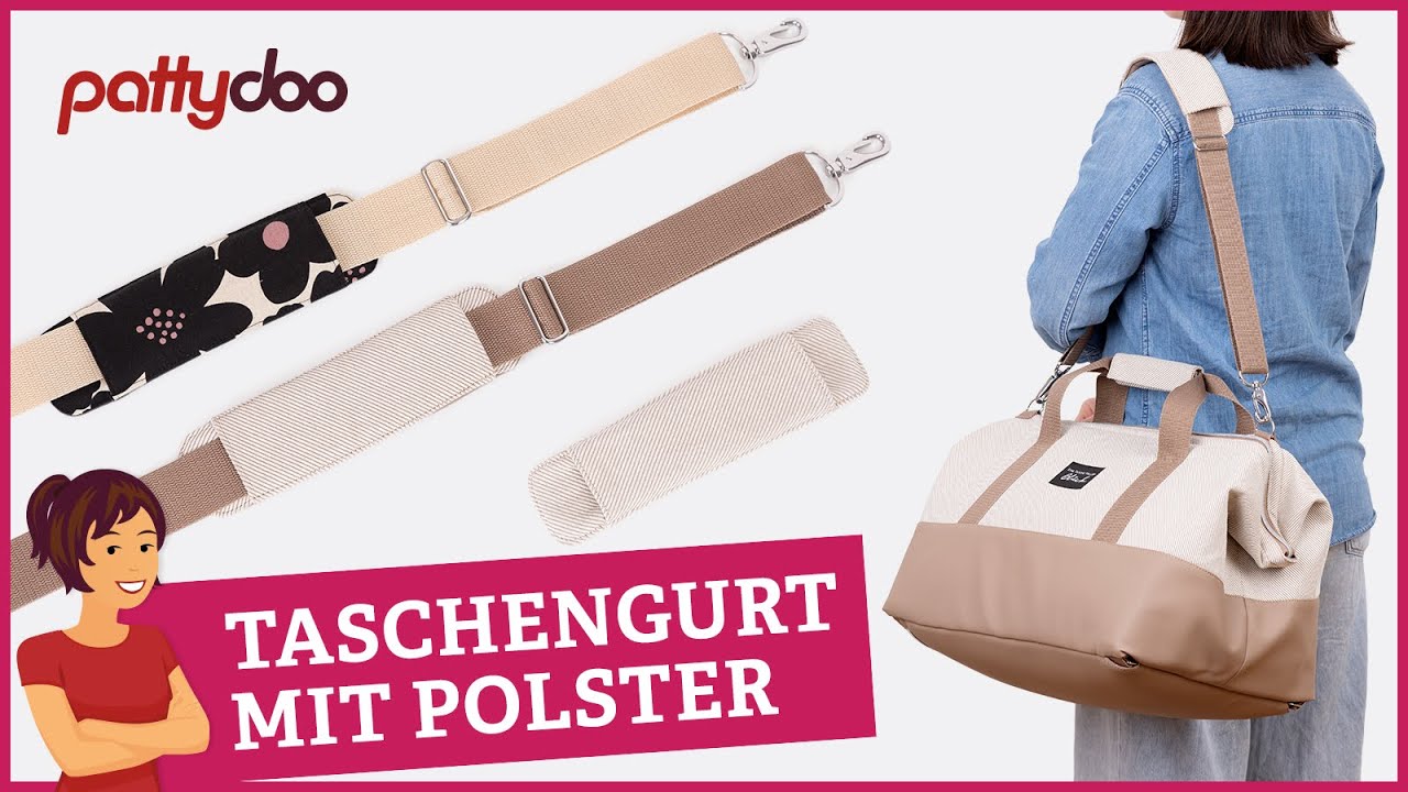 🧳 Perfekt für Reisetaschen & Weekender: Taschengurt mit Polster 👉🏻 Gratis-Schnittmuster