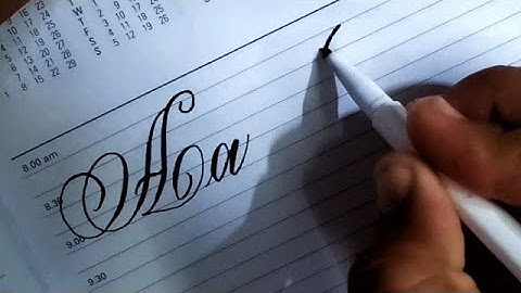 Copperplate calligraphy flourishes Alphabets from A to Z || Cursive Writing