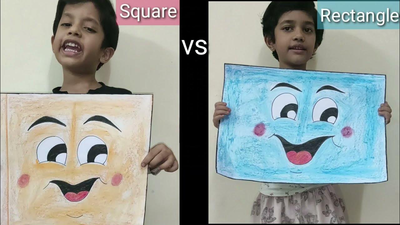 Square vs Rectangle difference Square and Rectangle ⏹ vs 💳 shapes