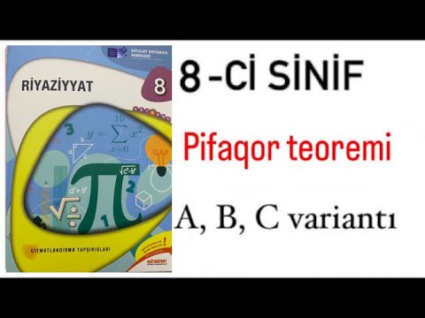 8-ci sinif DİM test. Pifaqor teoremi - A, B, C