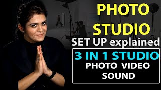 Photo Studio Full SET UP | Camera & Equipment | How you can make  3 IN 1 Video Photo Sound  Studio??