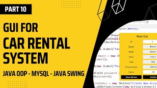 GUI for Car Rental System using Java (Part 5)