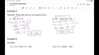 A2: U3: L2: Operations With Complex Numbers