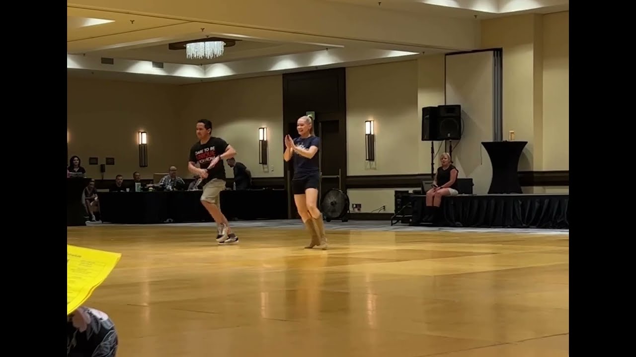 Get Rollin’ Line Dance Demo by Fiona Murray and Roy Hadisubroto at Fun in the Sun Orlando