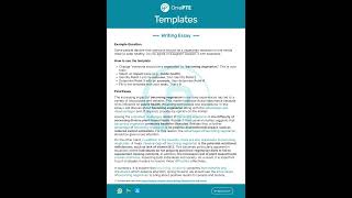 PTE Essay Template That Gets You 79+ Every Time 🔥 #essay #template #ptetips #ptetricks #shorts #pte
