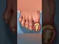 🦶 ASMR Foot Cleaning &amp; Nail Cleaning Animation ✨#shorts #animation