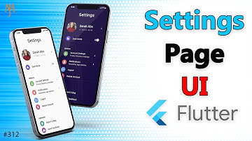 Flutter Tutorial - App Settings Page UI | Flutter Settings Screen