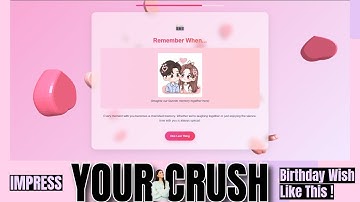 How I Coded a Birthday Wish Website for My Crush 💖 | HTML CSS JavaScript Full Tutorial + Source Code