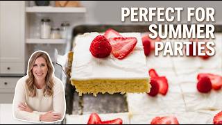 How to Make White Texas Sheet Cake | Easy & Moist Almond Cake