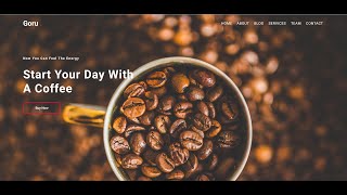 how to make a responsive coffee shop website using html css & javascript - step by step