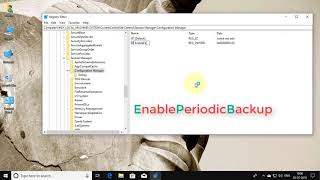 how to enable automatic registry backup in windows 10