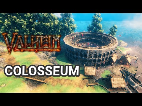 VALHEIM EPIC Colosseum Walkthrough, Timelapse and Battle!