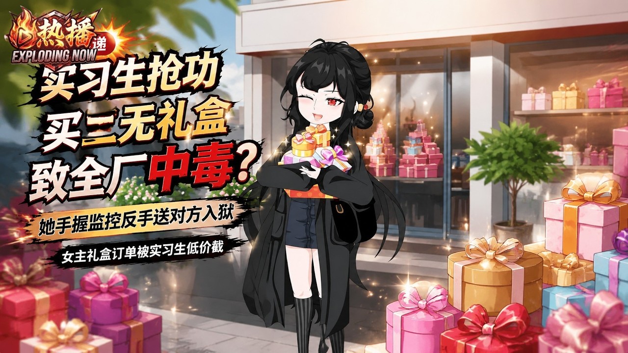 【💥新番速遞】《實習生搶功買三無禮盒致全廠中毒？她手握監控反手送對方入獄》女主禮盒訂單被實習生低價截 #偷心小甜劇  #我家的禮盒店