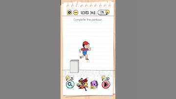 Brain test level 342 solution| Complete the Parkour. #braintest #gaming #shorts