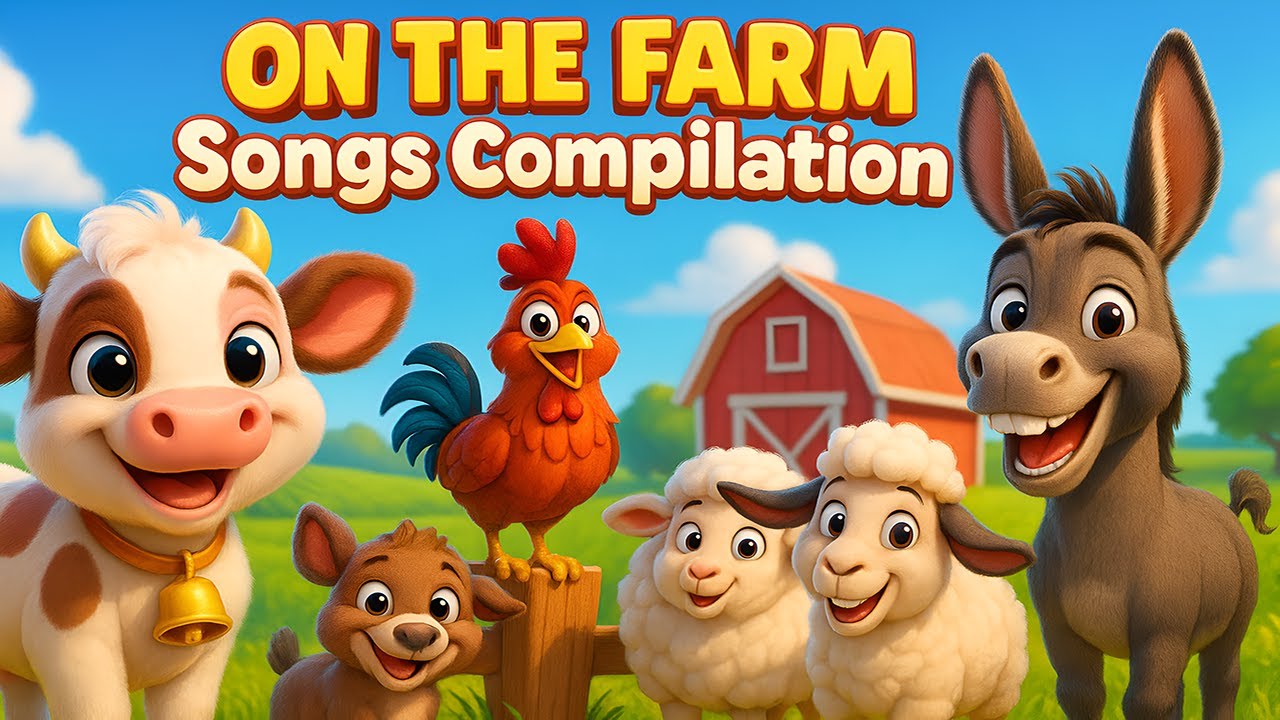 On the Farm Songs Compilation | Fun Animal Songs for Kids by WonderTunes
