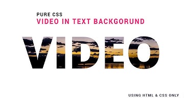 PURE CSS VIDEO IN TEXT BACKGROUND USING HTML & CSS ONLY | VIDEO INSIDE THE TEXT