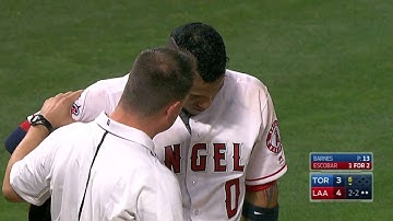 TOR@LAA: Escobar exits game after the 6th inning