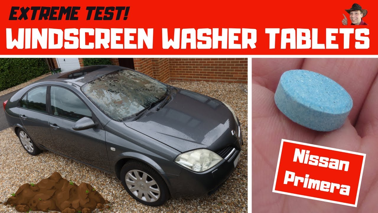 Testing Car Windscreen Washer Tablets (Nissan Primera P12 - EXTREME TEST) 