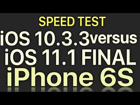 iPhone 6S : iOS 10.3.3 vs iOS 11.1 Final Build 15B93 : Performance Test