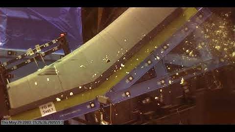l3 test1 - Space Shuttle wing impact test w/ frozen foam block (Video 1)
